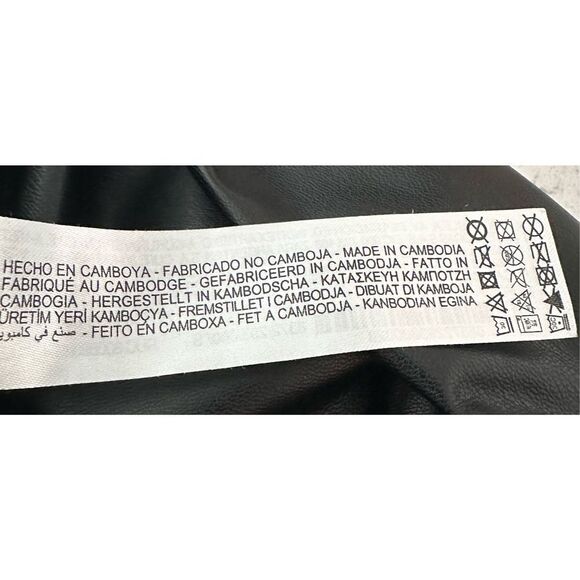 Zara Women’s Black‎ Faux Leather High Rise Pants Size Small - Picture 8 of 9